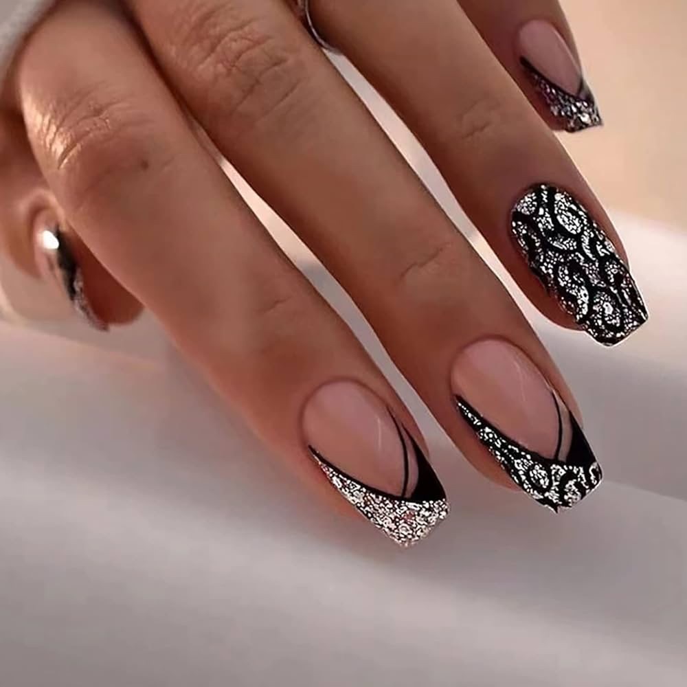 Glitter Press On Nails